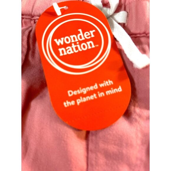 Wonder Nation Girls Shorts Pack of 2 Orange Solid/Green Yellow Floral Size M 7-8 - Picture 6 of 9